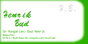 henrik bud business card